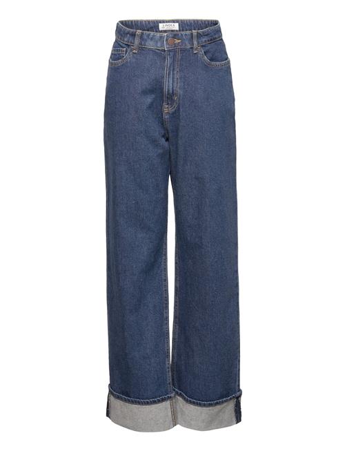 Lindex Trousers Denim Vanja Folded Le Lindex Blue