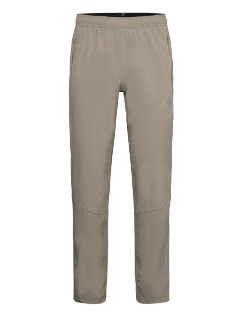 adidas Performance Adidas Gym+ Training 3 Stripes Woven Pant Adidas Performance Beige