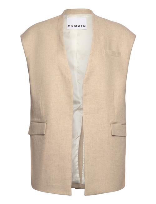 Se REMAIN Birger Christensen Over D Vest REMAIN Birger Christensen Beige ved Booztlet