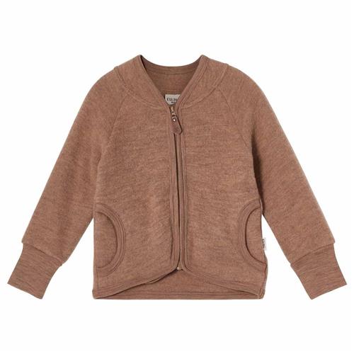 Se Kuling Adelaide Uldfleecejakke Walnut Melange 62/68 cm  Brun  62/68 cm  Unisex ved Babyshop