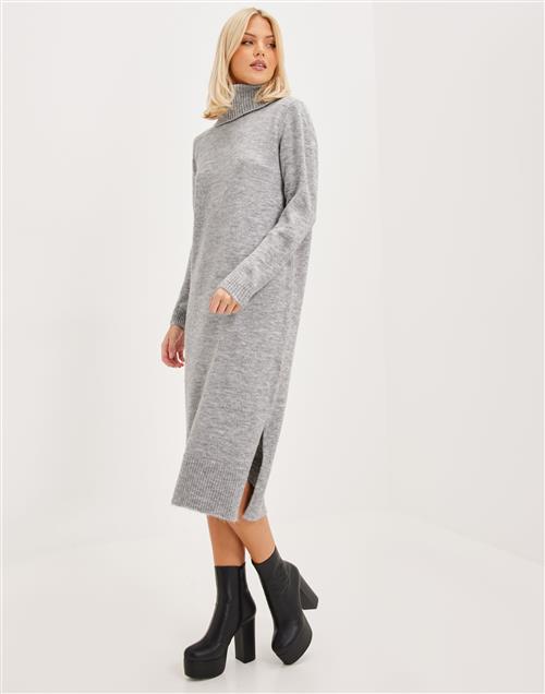 Only - Grå - Onlbrandie L/S Roll Neck Dress Knt