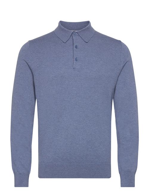 Se Filippa K Knitted Polo Shirt Filippa K Blue ved Booztlet