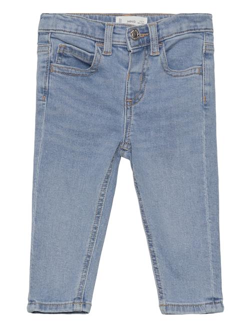 Mango Cotton Skinny Jeans Mango Blue