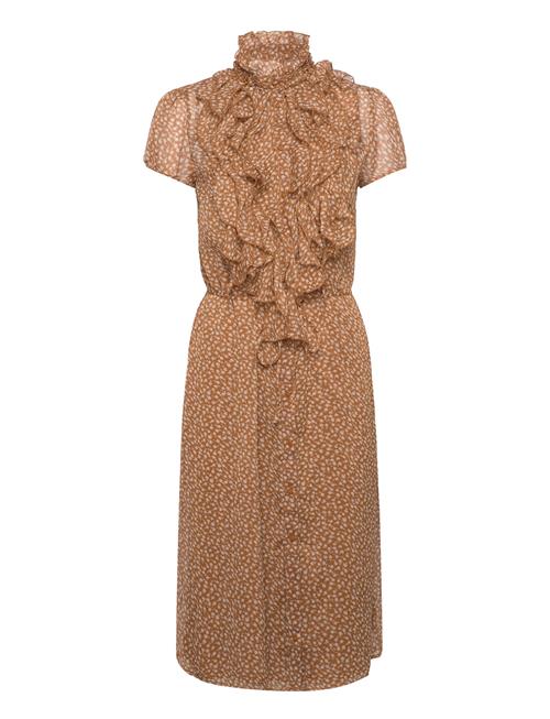 Saint Tropez Liljasz Crinkle Ss Dress Saint Tropez Brown