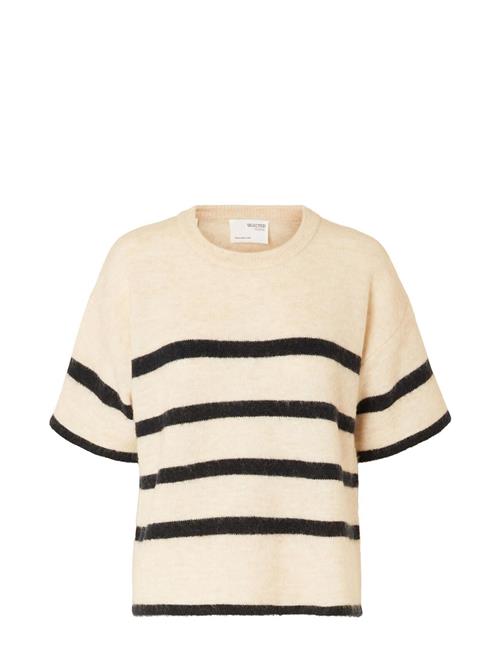 Se Selected Femme Slfmaline-Liliana 2/4 Knit O-Neck Noos Selected Femme Cream ved Booztlet