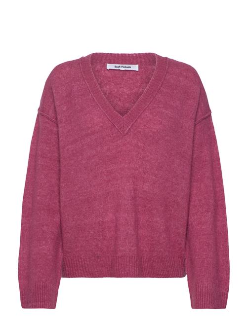 Se Soft Rebels Srallison V-Neck Knit Soft Rebels Pink ved Booztlet