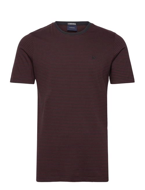 Lindbergh Stripe Tee Lindbergh Burgundy