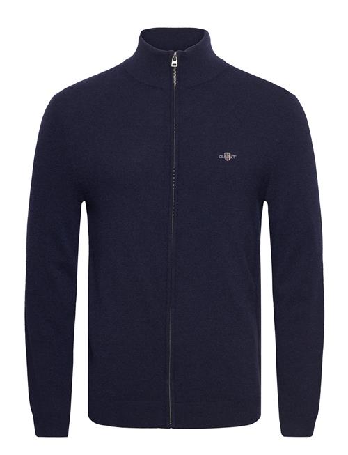 Extrafine Lambswool Zip Cardigan GANT Navy