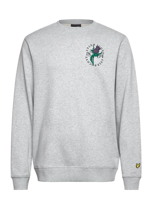 Se Lyle & Scott Thistle Flora Printed Crew Neck Sweatshirt Lyle & Scott Grey ved Booztlet