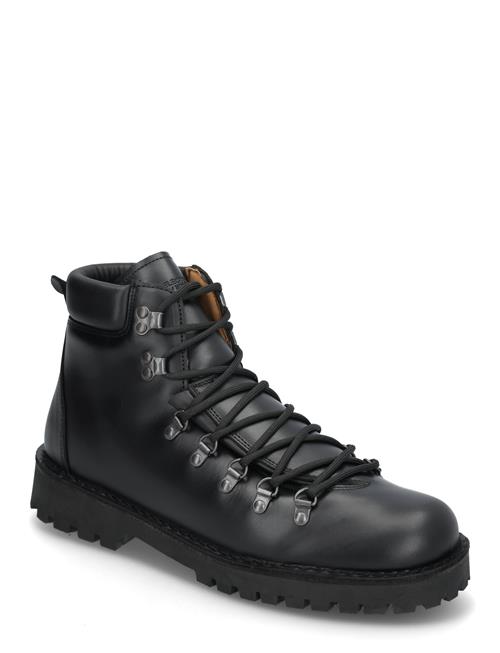 Selected Homme Slhalfred Leather Hiking Boot Selected Homme Black