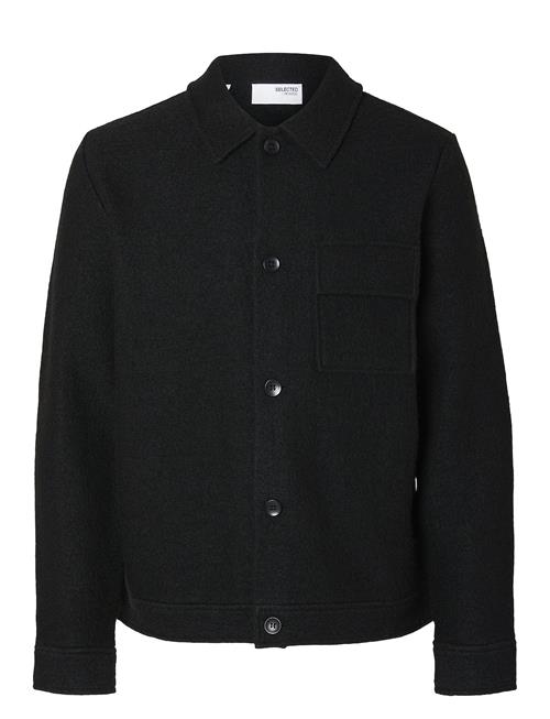 Selected Homme Slhnealy Ls Knit Shirt Jacket Noos Selected Homme Black