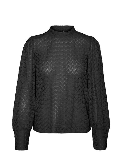 Vero Moda Vmbecca Ls High Neck Lace Top Jrs Noos Vero Moda Black