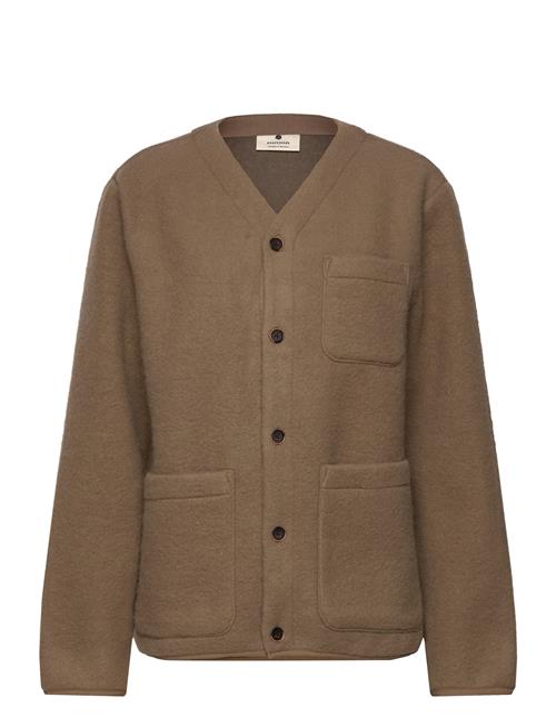 Se Anerkjendt Aksigurd Boiled Wool Overshirt Anerkjendt Brown ved Booztlet