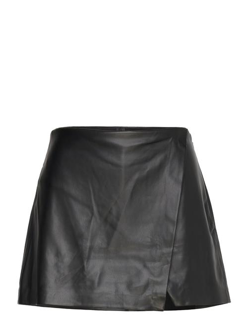 Se Mango Leather-Effect Culottes Mango Black ved Booztlet