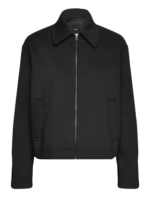 Mango Cotton Jacket With Shirt Collar Mango Black