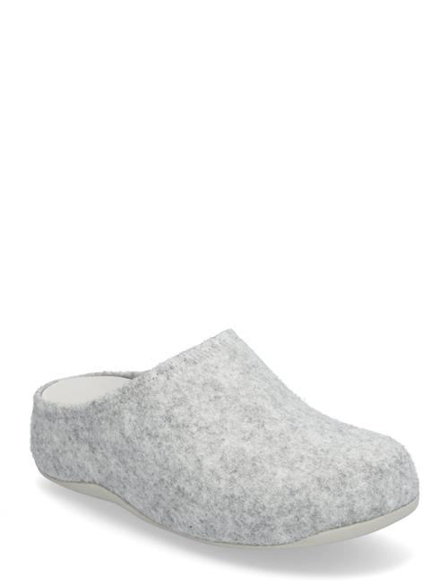 Se FitFlop Shuv E01 Cushy Felt Clog Slippers FitFlop Grey ved Booztlet