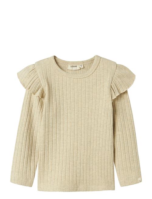 Se Lil'Atelier Nmfniva Kio Ls Slim Top Lil Lil'Atelier Beige ved Booztlet