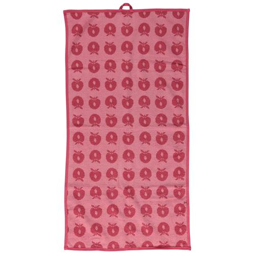 Småfolk Mønstret Håndklæde Med Æbler Sea Pink One Size      Unisex