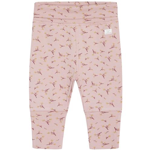 Se Hust&Claire GOTS Guste Mønstrete Joggingbukser Dusty Rose | Lyserød | 56 cm ved Babyshop