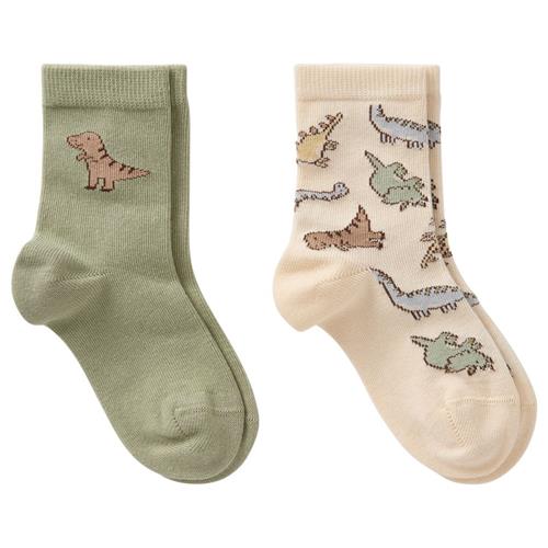 Buddy & Hope Albert 2-Pack Sokker Dinosaurs | Grønn | 28-31 EU