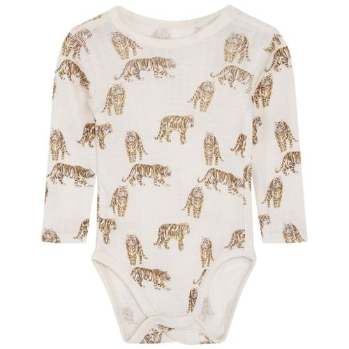 Se Hust&Claire Bocel Mønstret Babybody French Oak |  | 80 cm ved Babyshop