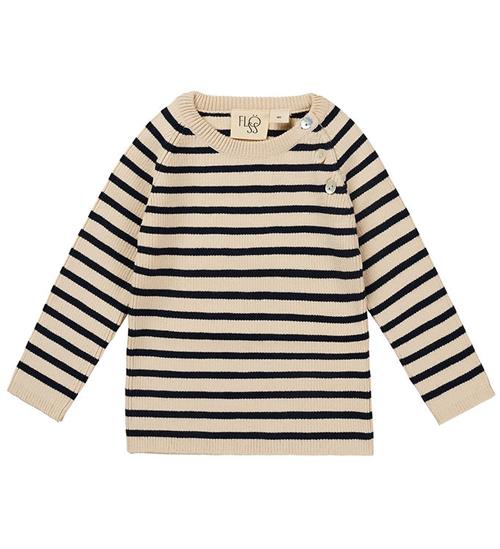 Se FlÃ¶ss Bluse - Strik - Flye - Dark Navy/Cloud ved KidsWorld