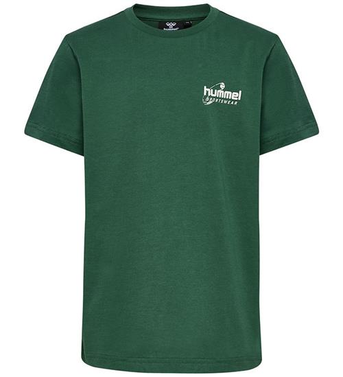 Se Hummel Hummel T-shirt - HmlCua - Dark Green ved KidsWorld