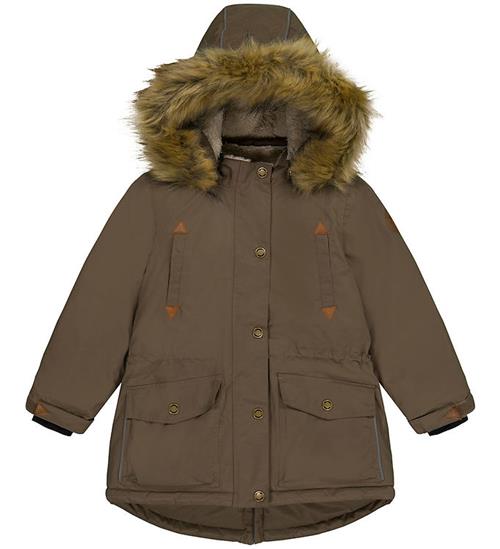 Se Mikk-Line Mikk-line Vinterjakke - Parka - Chocolate Chip ved KidsWorld