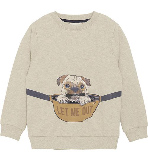 Minymo Minymo Sweatshirt - Beigemeleret m. Hund