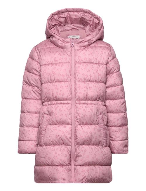 Mango Quilted Long Coat Mango Pink