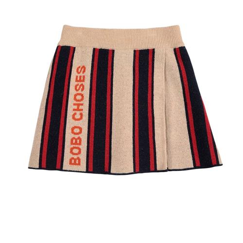 Se Bobo Choses Stripes Knit Skirt Offwhite | Hvid | 2-3 years ved Babyshop