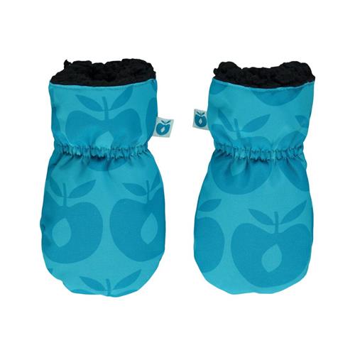 Se Småfolk Babyvanter Apples Blue | Blå | 6-12 months ved Babyshop