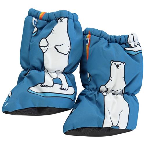 Se Småfolk Baby Tøffeler Polar Bears Solid Blue | Blå | 1-2 years ved Babyshop