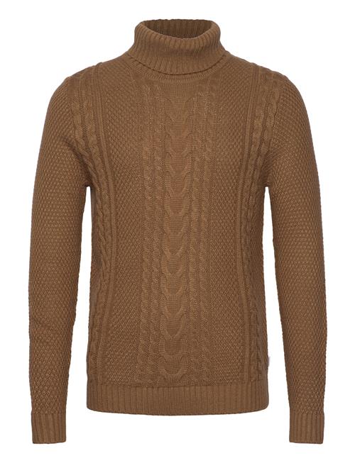 Jack & Jones Jjcraig Knit Roll Neck Aw23 Jack & J S Brown