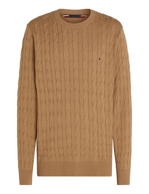 Se Tommy Hilfiger Classic Cotton Cable Crew Neck Tommy Hilfiger Brown ved Booztlet