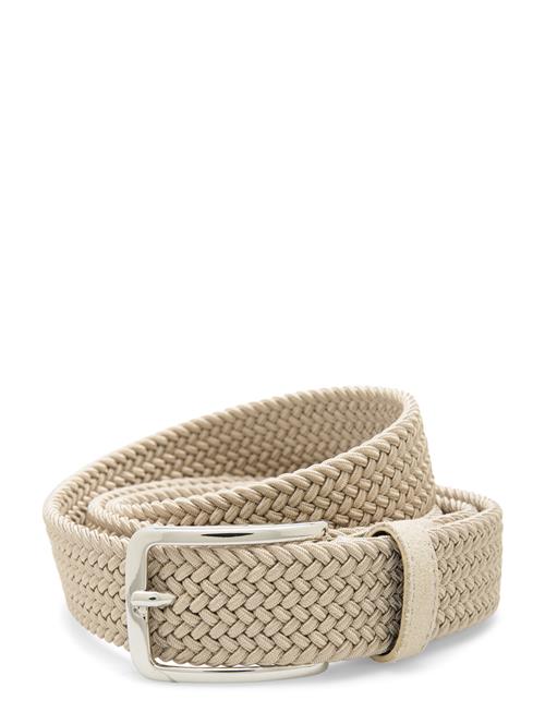 J. Lindeberg Ben Braided Elastic Belt J. Lindeberg Beige