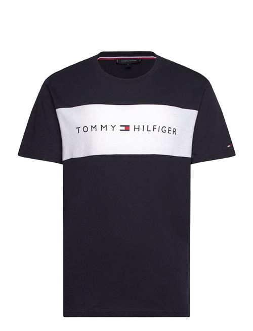 Ss T-Shirt Block Logo Tommy Hilfiger Navy