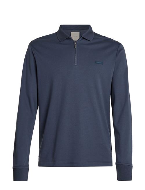 Calvin Klein Liquid Touch Welt Zip Ls Polo Calvin Klein Navy