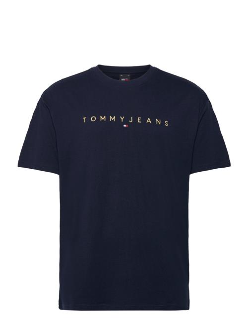 Tommy Jeans Tjm Reg Gold Linear Logo Tee Ext Tommy Jeans Navy