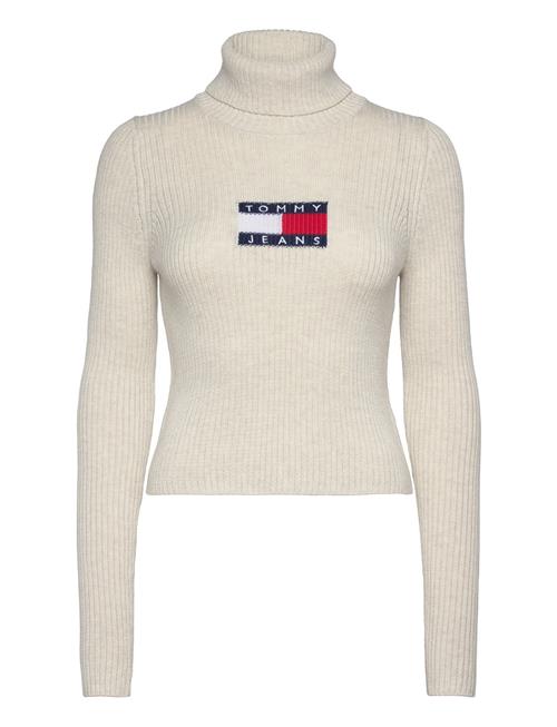 Tommy Jeans Tjw Melange Trtlnck Flag Sweater Tommy Jeans Cream