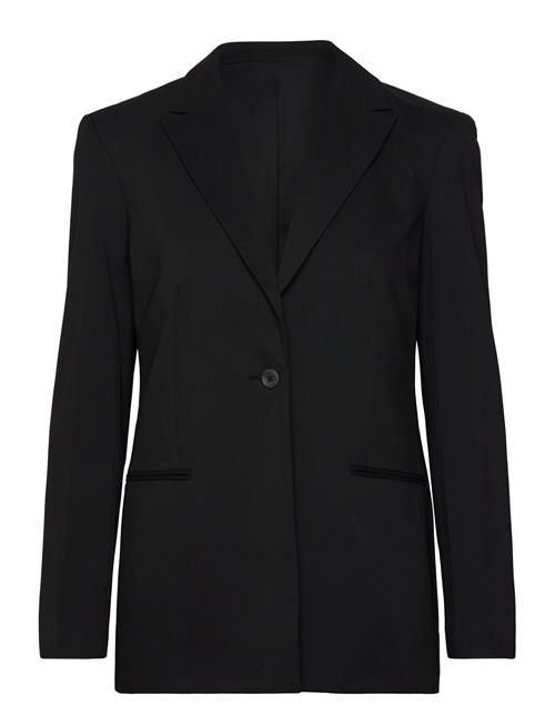 Se Calvin Klein Ls Soft Crepe Blazer Calvin Klein Black ved Booztlet