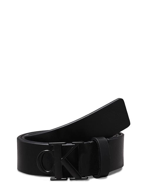 Calvin Klein Round Mono Plaque Lthr Belt 35Mm Calvin Klein Black