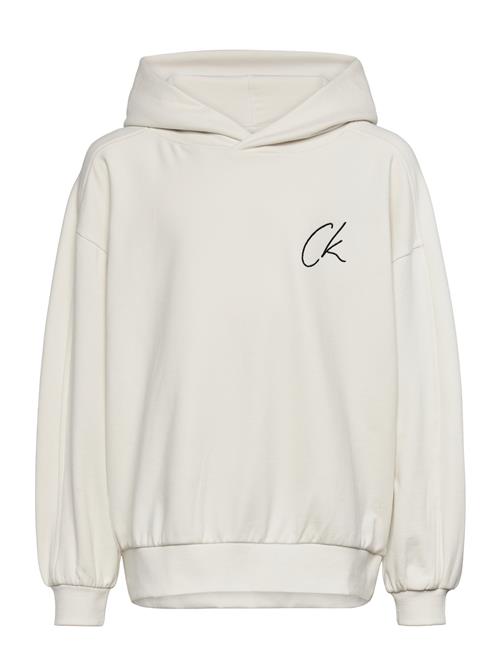 Se Calvin Klein Ck Signage Comfort Hoodie Calvin Klein White ved Booztlet