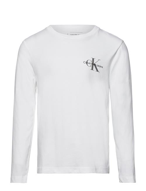 Se Calvin Klein Chest Monologo Ls T-Shirt Calvin Klein White ved Booztlet