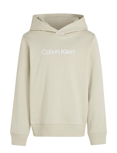 Se Calvin Klein Inst. Logo Reg. Terry Hoodie Calvin Klein Cream ved Booztlet