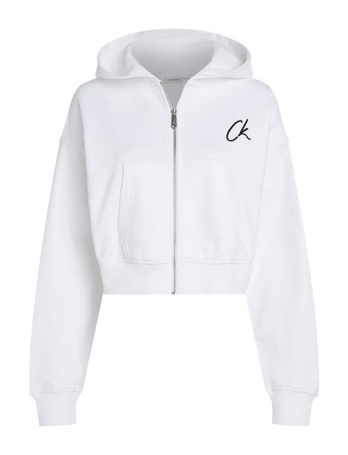 Calvin Klein Jeans Embroidered Ck Zip Through Calvin Klein Jeans White