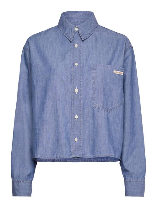 Calvin Klein Jeans Cropped Dad Chambray Shirt Calvin Klein Jeans Blue