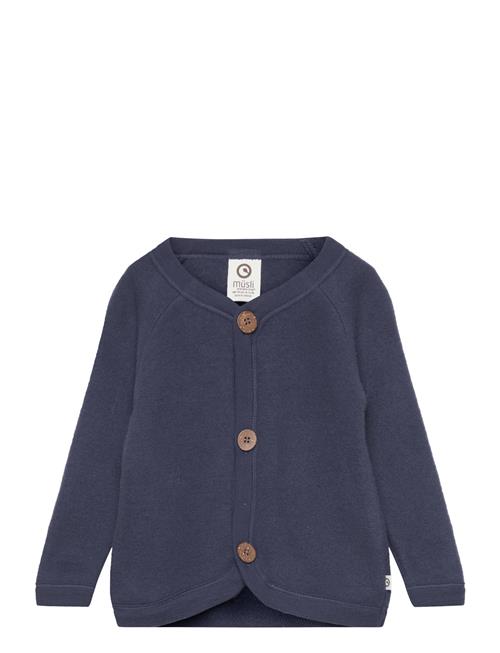 Se Müsli by Green Cotton Woolly Fleece Jacket Baby Müsli By Green Cotton Navy ved Booztlet