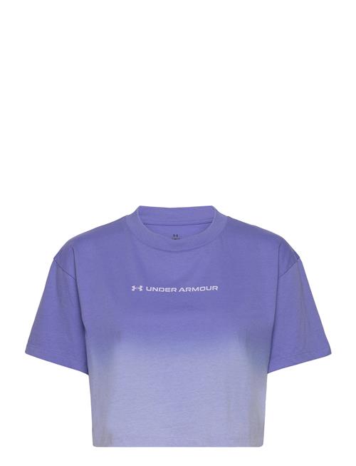 Under Armour Ua Branded Dip Dye Crop Ss Under Armour Blue