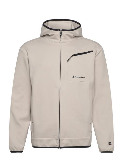 Se Champion Hooded Full Zip Sweatshirt Champion Beige ved Booztlet